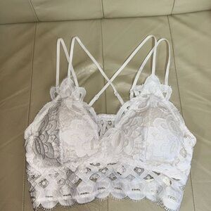 Yahada White Lace Bralette